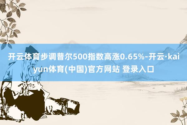 开云体育步调普尔500指数高涨0.65%-开云·kaiyun体育(中国)官方网站 登录入口