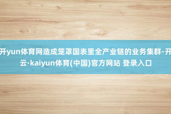 开yun体育网造成笼罩国表里全产业链的业务集群-开云·kaiyun体育(中国)官方网站 登录入口